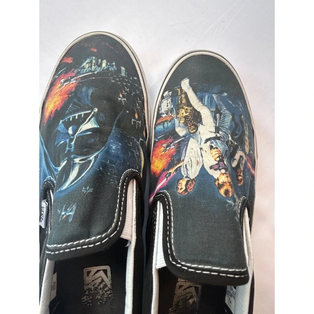 Vans Vintage Star Wars Slip On Mens 11 Black A New Hope Darth Vader Poster TC7H